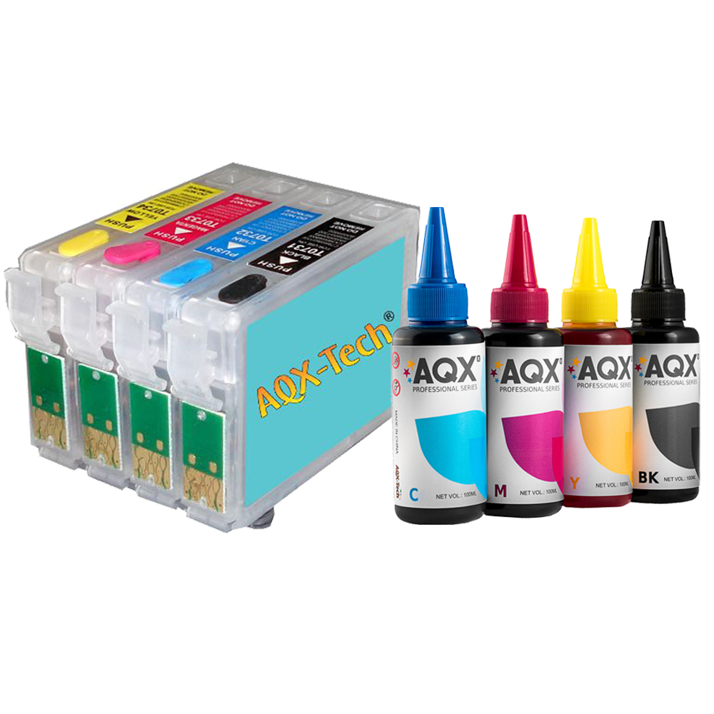 Cartuchos Recargables AQX Para Epson T23 / T24 / TX105 / TX115 + 400ml | AQX