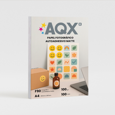 Papel Autoadhesivo Matte A4 100gr por 100 hojas AQX F90