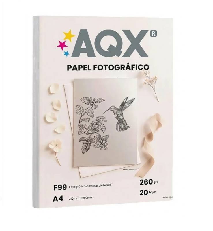 Papel Artistico Perlado A4 260gr por 20hs AQX F99