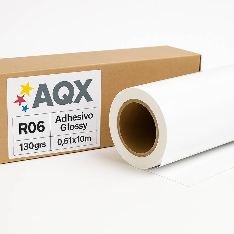 Rollo Fotografico Glossy Brillante Autoadhesivo 0,61x10 mts AQX R06