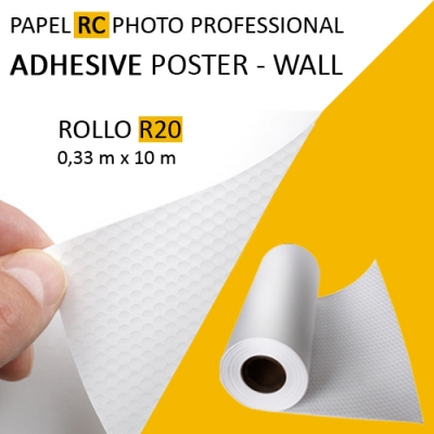 Rollo Fotografico RC Autoadhesivo 0,33x10 mts AQX R20