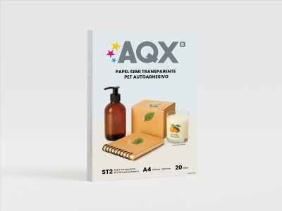 Semi Transparencia PET Film Autoadhesiva A4 por 20 Hojas AQX ST2