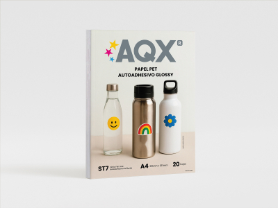 Papel Blanco PET Film Autoadhesiva A4 por 20 Hojas AQX ST7