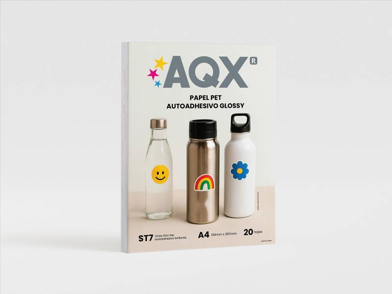 Papel Blanco PET Film Autoadhesiva A4 por 20 Hojas AQX ST7