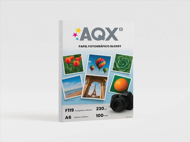 Papel Fotografico Glossy Brillante 10x15 230gr por 100 Hojas AQX F119
