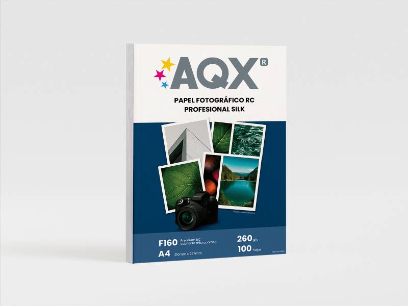 Papel Foto Pro Satinado RC A4 260gr por 100 Hojas AQX F160