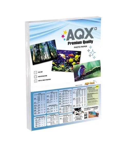 Papel Fotografico Glossy Brillante A3 120grs por 100 Hojas AQX F167