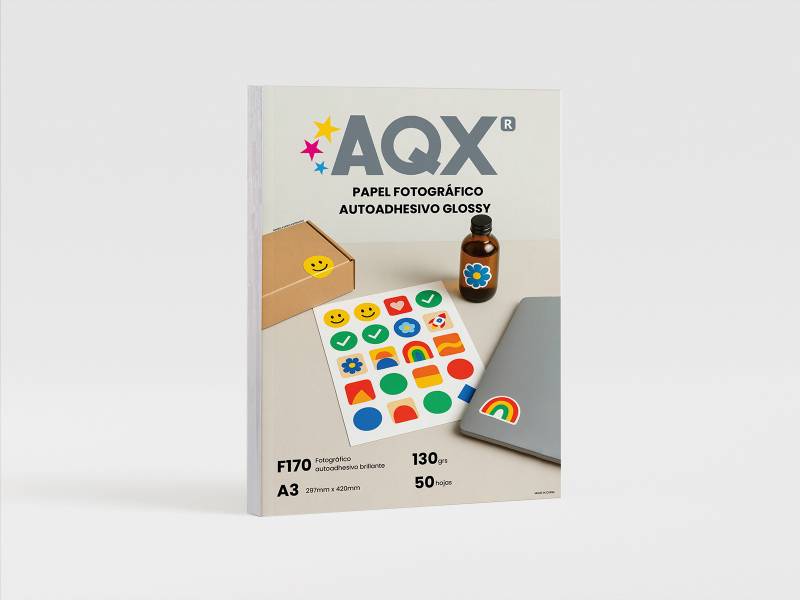 Papel Autoadhesivo Glossy F170 130grs 50 hojas A3 (297 x 420)