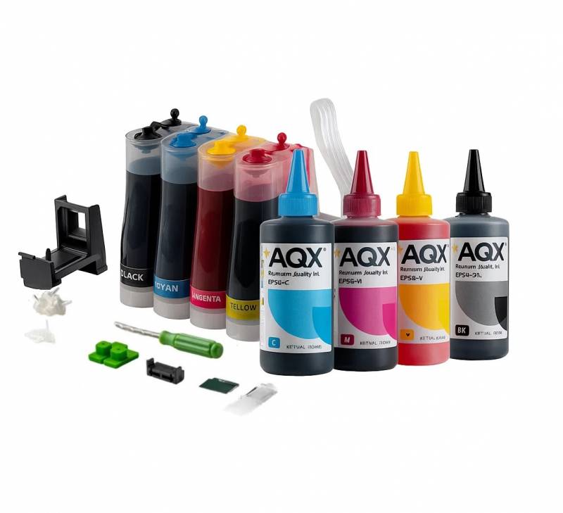 Sistema Continuo Universal Con Valvula Para Impresoras HP 2135 2675 3050 y mas + 1L AQX