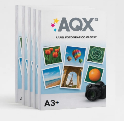 Combo Papel Fotografico Glossy Brillante A3+ 200grs por 250 Hojas AQX F77x5