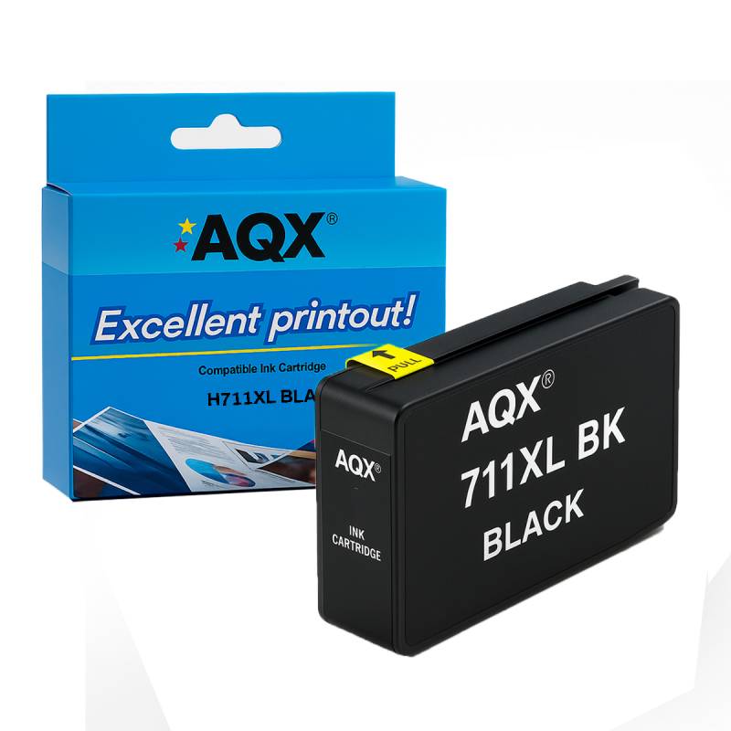 Cartucho Alternativo AQX-TECH 711N Negro Para HP