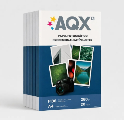 Combo Papel RC Luster Profesional 260grs 100 hojas A4 F136x5