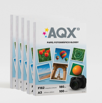 Papel Fotografico Glossy Brillante A3 180grs por 500 Hojas AQX