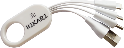 Cable Hikari 4 conectores (Lightning + Micro + Type + USB)