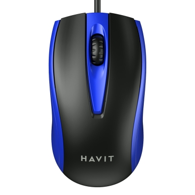 Mouse Optico Havit MS871 Negro y Azul