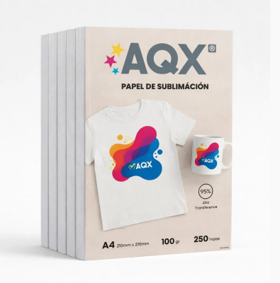 Papel de sublimacion A4 100grs por 1000 Hojas AQX SUB03