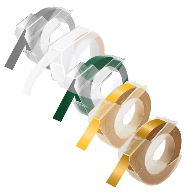 SET x5 Cintas Para Rotuladoras PG Dymo 5 Colores