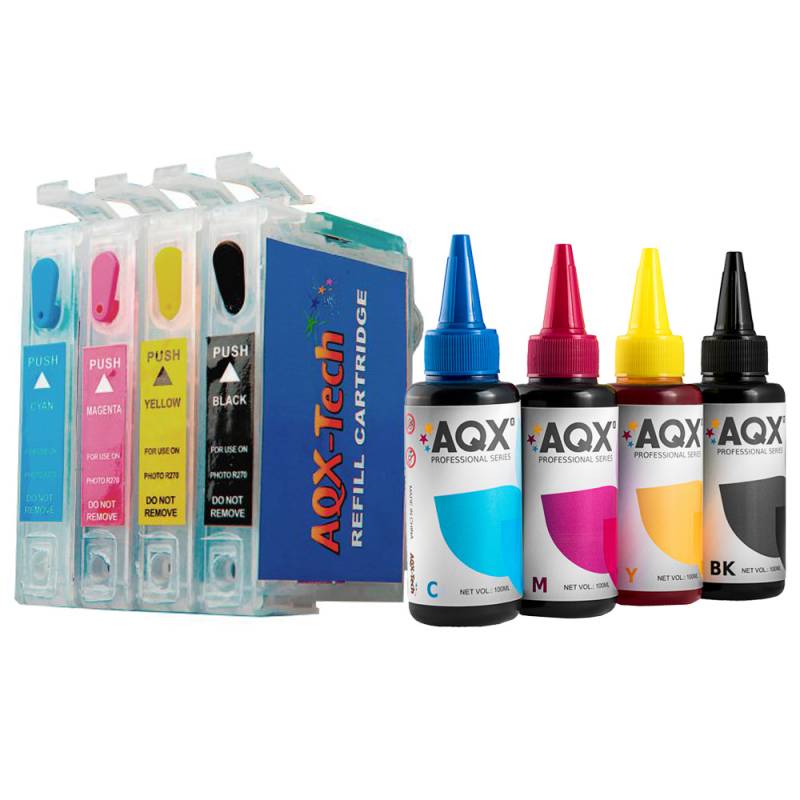Cartuchos Recargables AQX Para Epson XP 2101 + 400ml - Instalacion Remota