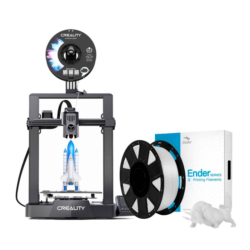 Impresora 3D Creality ENDER-3 V3 KE + Filamento Blanco 1kg 1,75mm