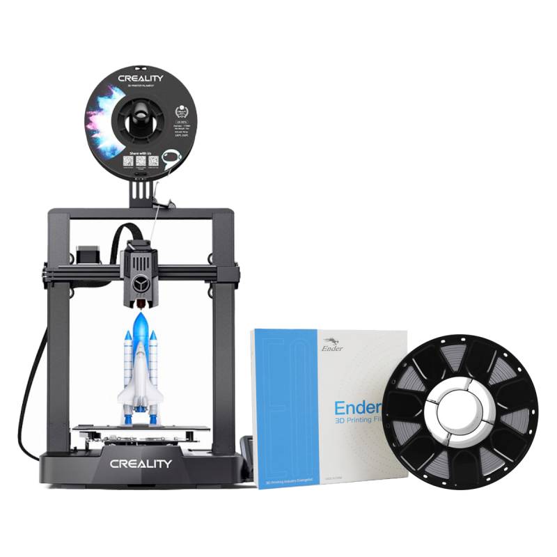 Impresora 3D Creality ENDER-3 V3 KE + Filamento Gris 1kg 1,75mm