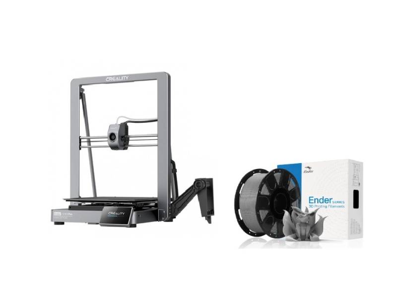 Impresora 3D Creality ENDER-3 V3 PLUS + Filamento Gris 1kg 1,75mm