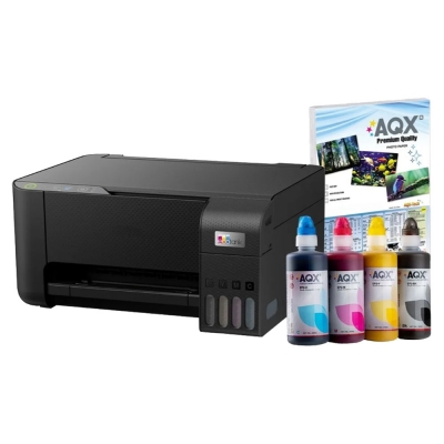 Impresora Sublimacion Multifuncion Epson L3210 Sist Cont Orig + 1 Litro AQX-Tech Sublimacion Premium