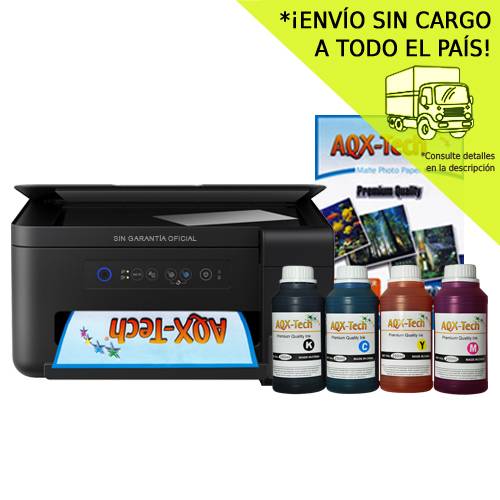 Impresora Multifuncion Epson Wifi L4150 Sist Continuo Incorporado Orig +  Resma y 1000ml AQX-Tech Ink | Epson