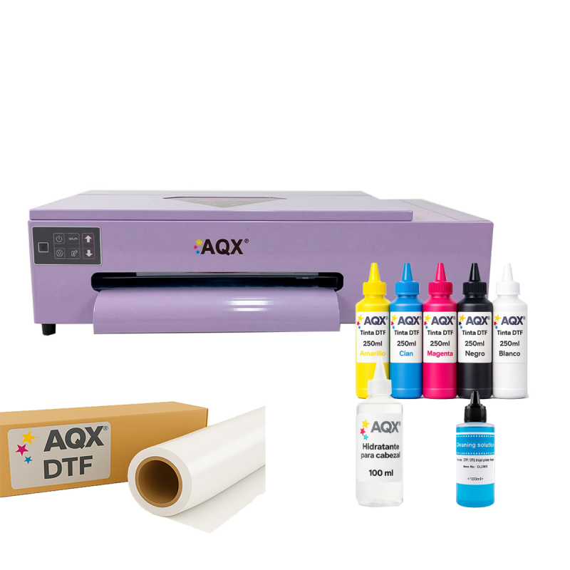Impresora DTF18050R A3 + 1,5L Tintas + 50 Pet Film + 100ml Cleaner + 250ml Líquido Hidratante