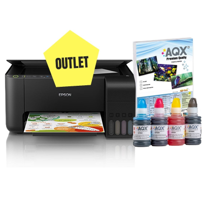 Impresora Epson L3250 Wifi Multifuncion Ecotank + Tinta Fotográfica Aqx 400ml OUTLET