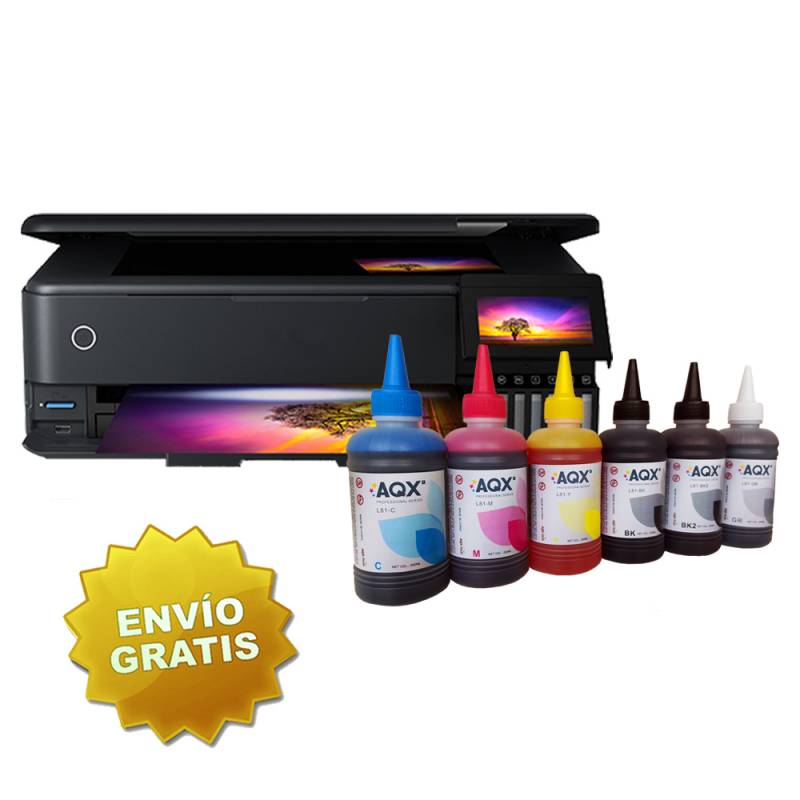Impresora Epson A3 L8180 Multifuncion Ecotank + Tinta Alternativa Aqx