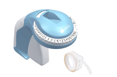 Rotuladora Manual GG90 + Cinta Rotuladora 520101 9mm x 3m Transparente Relieve Para Dymo