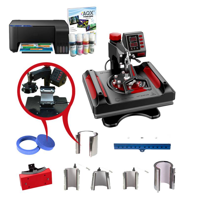 COMBO SUBLIMACION 10 EN 1 - ESTAMPADORA 29X38CM PG EST-29x38 + IMPRESORA L3250 + INSUMOS