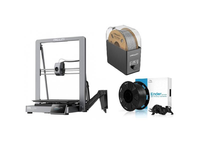 Combo Impresora 3D Creality ENDER-3 V3 PLUS + Secadora de Filamento Creality Dry Box 2.0 + Filamento Negro x1kg