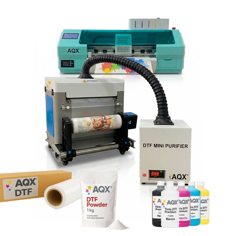 KIT Impresora A3 DTF-PRO350 + Shaker de Curado Automatico + Maquina Purificador de aire para Shaker DTF A3+