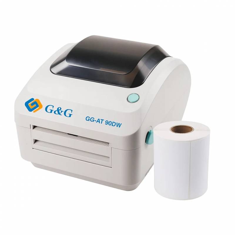 Impresora de Etiquetas G&G AT-90DW WIFI USB + Rollo de Etiquetas Termicas 100x80